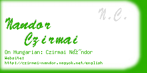 nandor czirmai business card